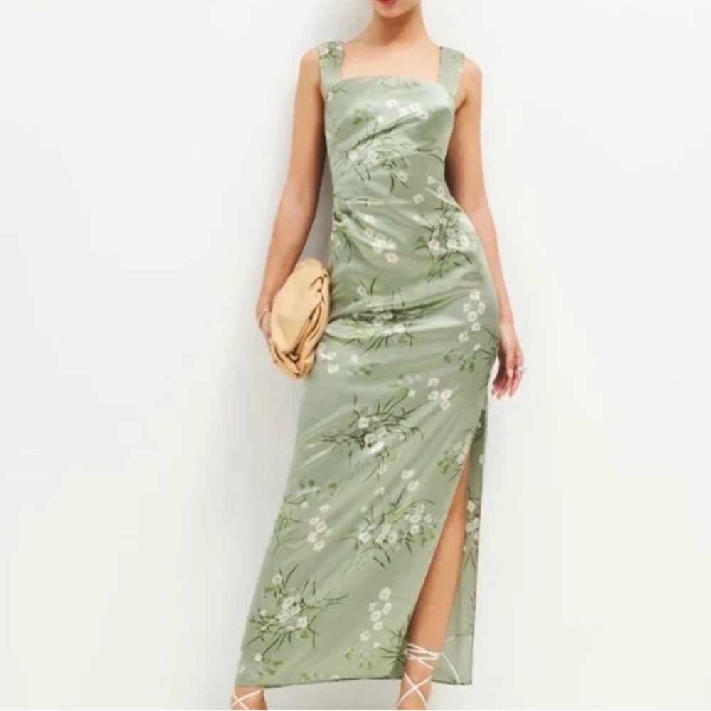 NWT Reformation Earl Silk Dress In Bonita Size 4